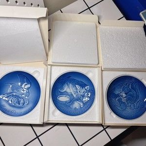 3 lot B&G BING & GRONDAHL 1970,71 & 77 MOTHERS DAY PLATE MORS DAG. New With Box